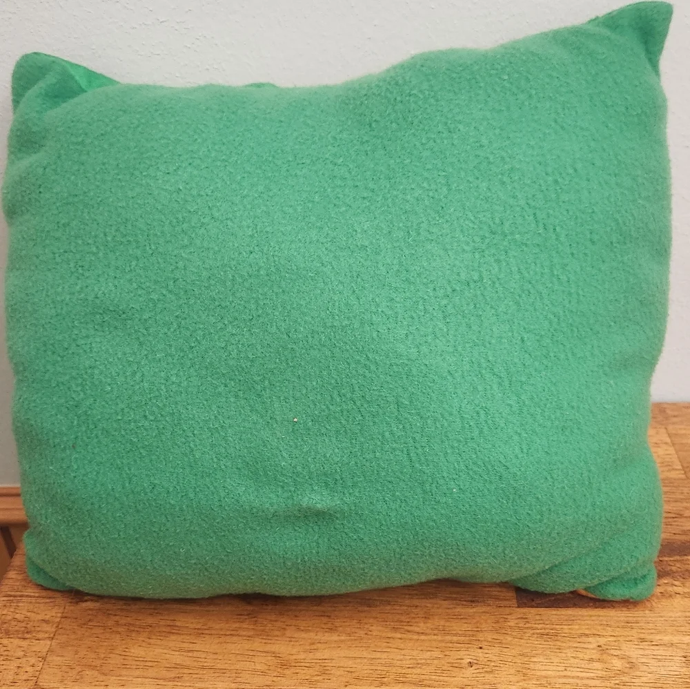 Festive Felt Christmas Pillow with Santa and Elf Design